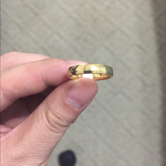 4mm Plain Gold Stainless Steel Ring - Picture 5 of 6